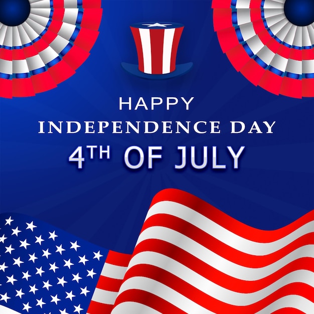 Feliz Día de la Independencia 4 de julio Celebración