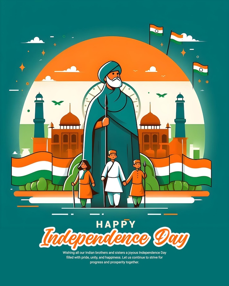 PSD feliz día de la independencia de la india celebración de la libertad de las redes sociales