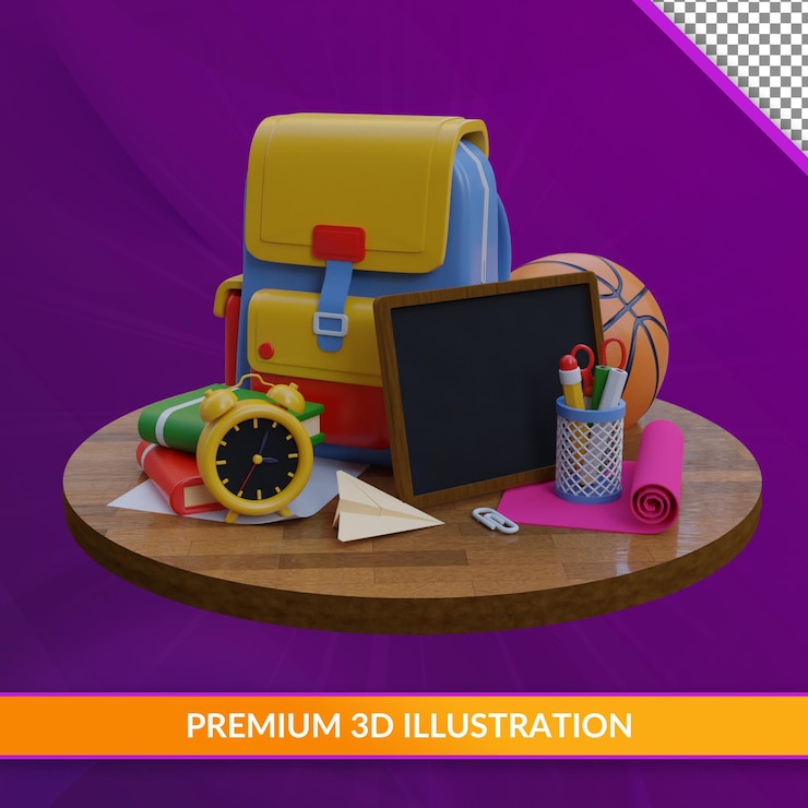 PSD feliz día del maestro ilustración 3d premium psd