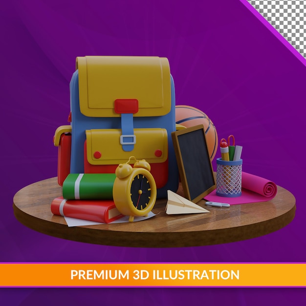 PSD feliz día del maestro ilustración 3d premium psd