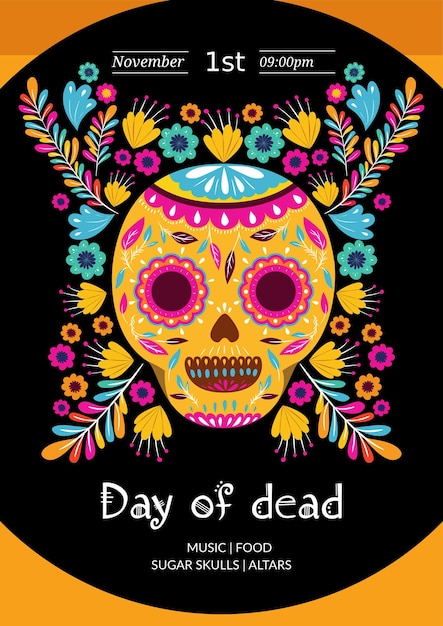 PSD feliz dia de muertos