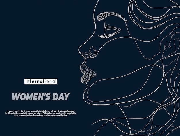 Feliz día de la mujer diseño de tarjetas de felicitación plantilla PSD