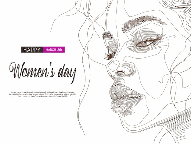 PSD feliz día de la mujer diseño de tarjetas de felicitación plantilla psd
