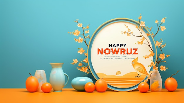 Feliz día de Nowruz o trasfondo del año nuevo iraní