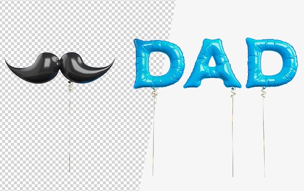 Feliz Día del Padre con concepto de decoración en la celebración del Día del Padre 3D renderingxAxAxA