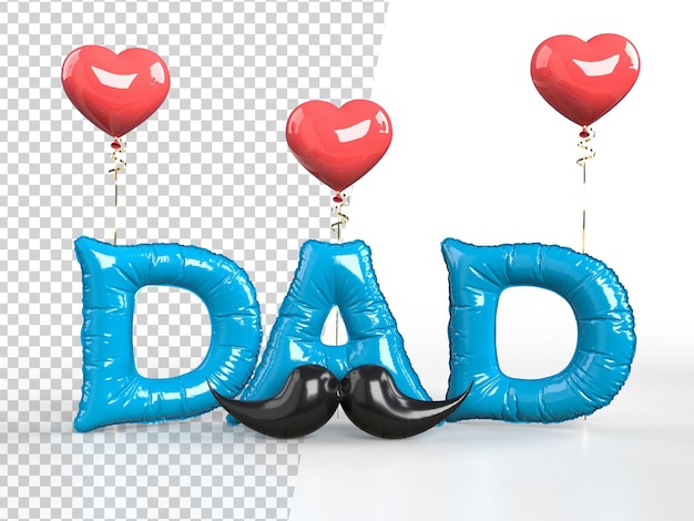 Feliz Día del Padre con concepto de decoración en la celebración del Día del Padre 3D renderingxAxAxAxAxAxA