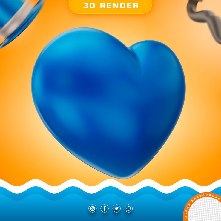 PSD feliz día del padre logo 3d brasil