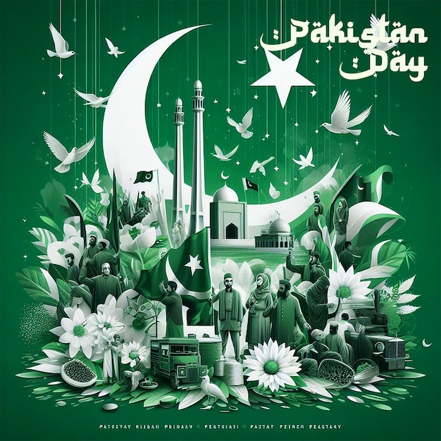 PSD feliz día de pakistán