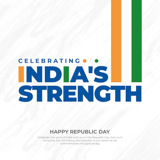 PSD feliz día de la república de la india plantilla de publicación de redes sociales de instagram