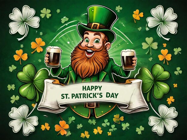 PSD feliz día de san patricio diseño svg