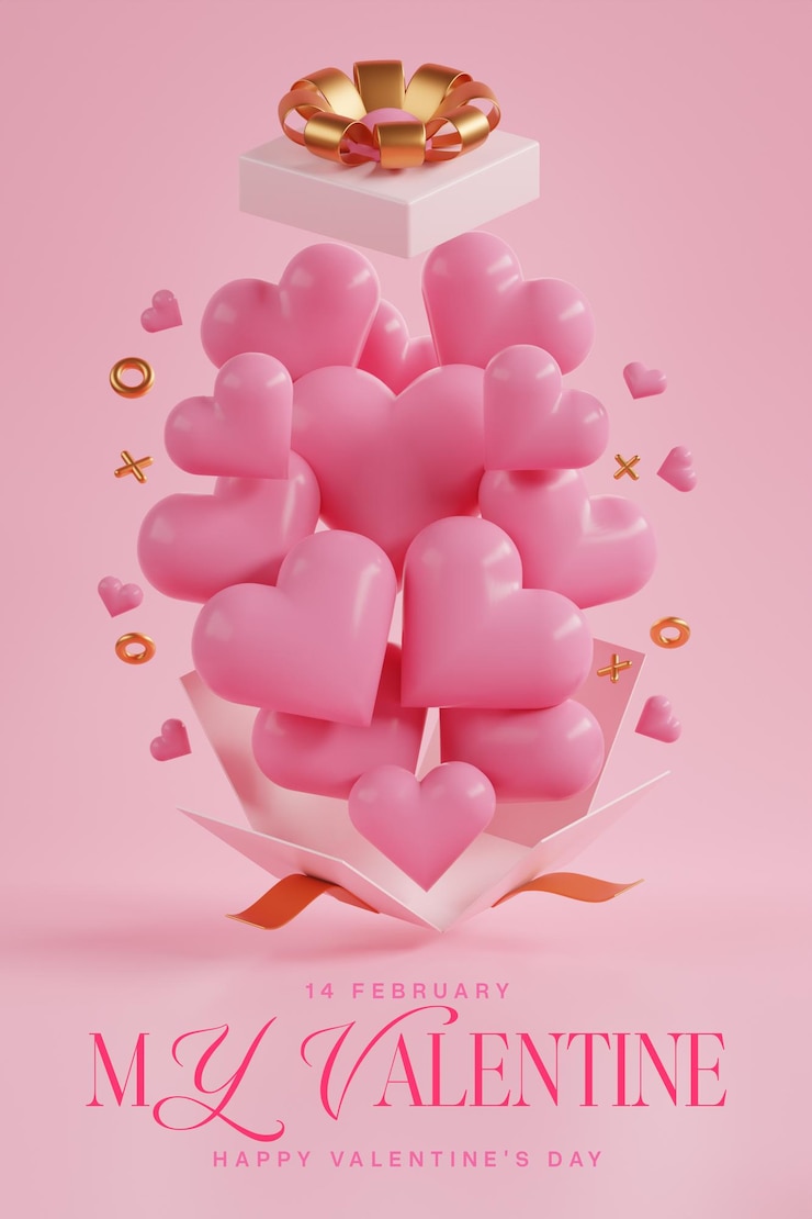 PSD feliz día de san valentín medios sociales plantilla de diseño de historias de instagram