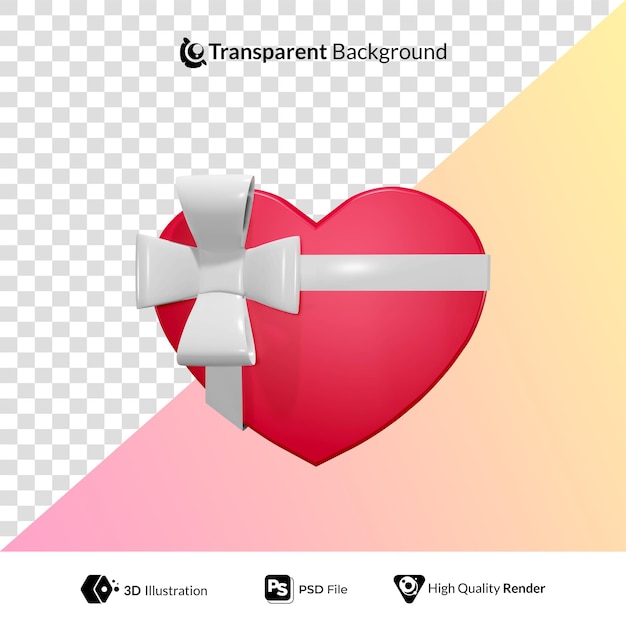 Feliz día de San Valentín Regalo Amor Ilustración 3D