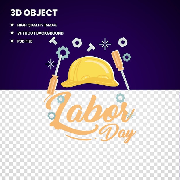 Feliz día del trabajo Objeto 3D