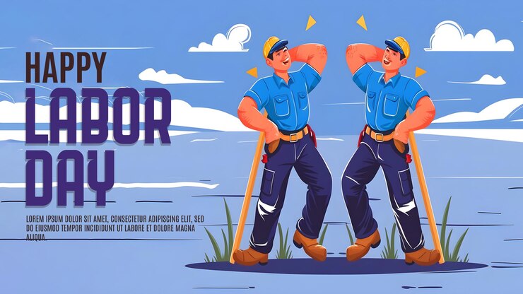 PSD feliz día del trabajo plantilla de portada de facebook con trabajadores felices