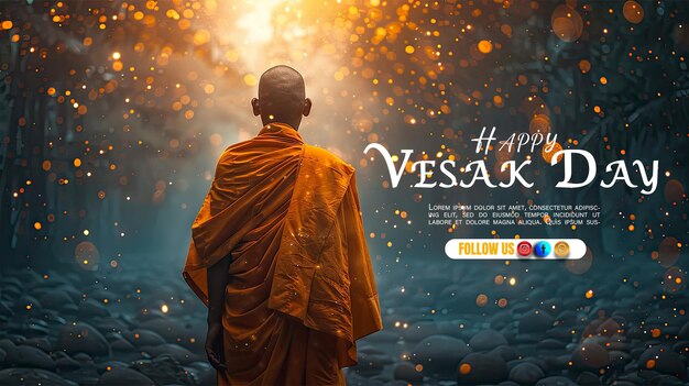 PSD feliz día de vesak