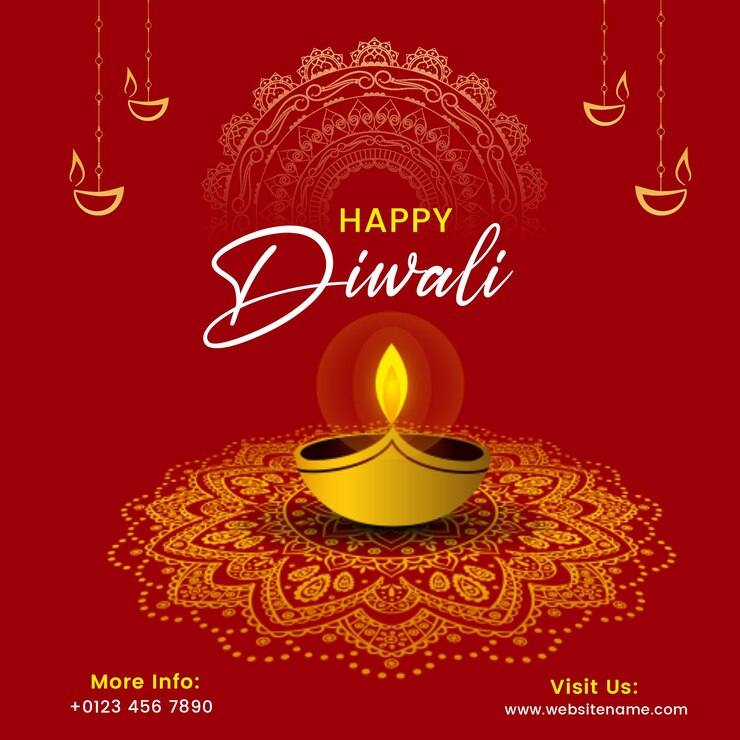 PSD feliz diwali celebrar el festival de las luces