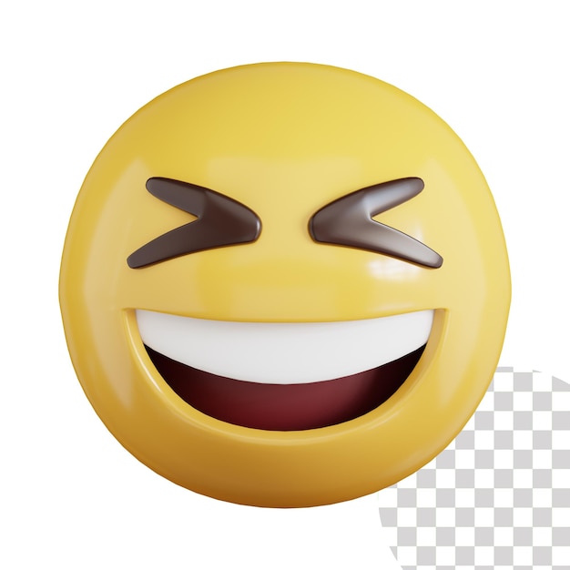 Feliz, emoji, 3d, icono