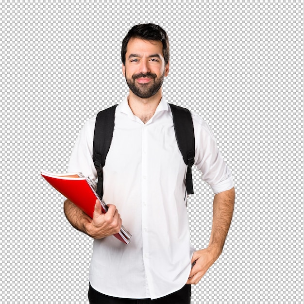 Feliz estudiante hombre