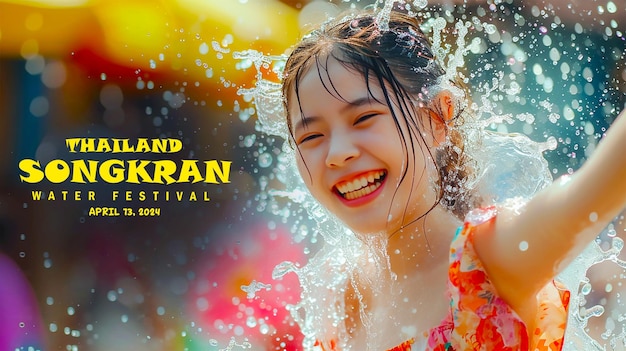 Feliz festival del agua de songkran