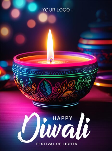 Feliz festival de luz de diwali