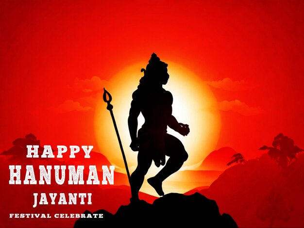 PSD feliz festival de hanuman jayanti celebración del nacimiento del señor sri hanumanmono dios