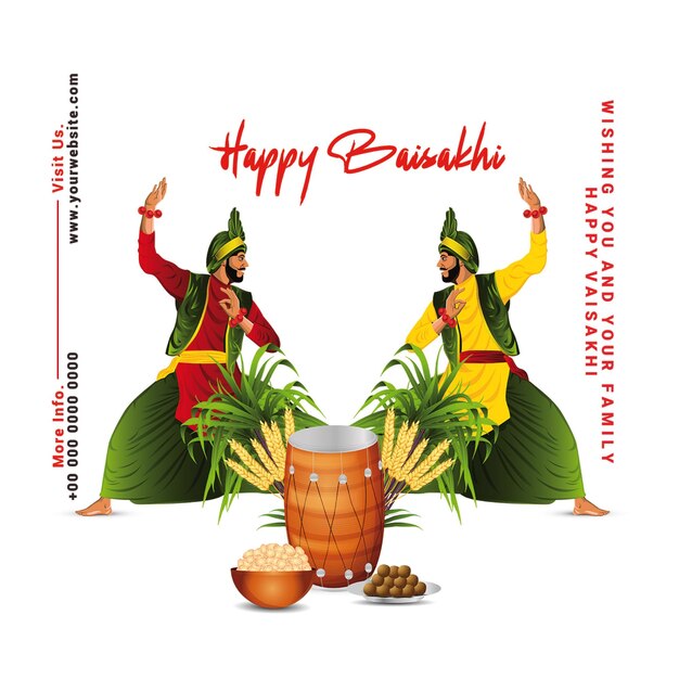 Feliz festival indiano de baisakhi