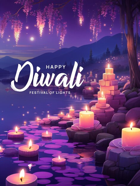 Feliz festival de la luz de diwali