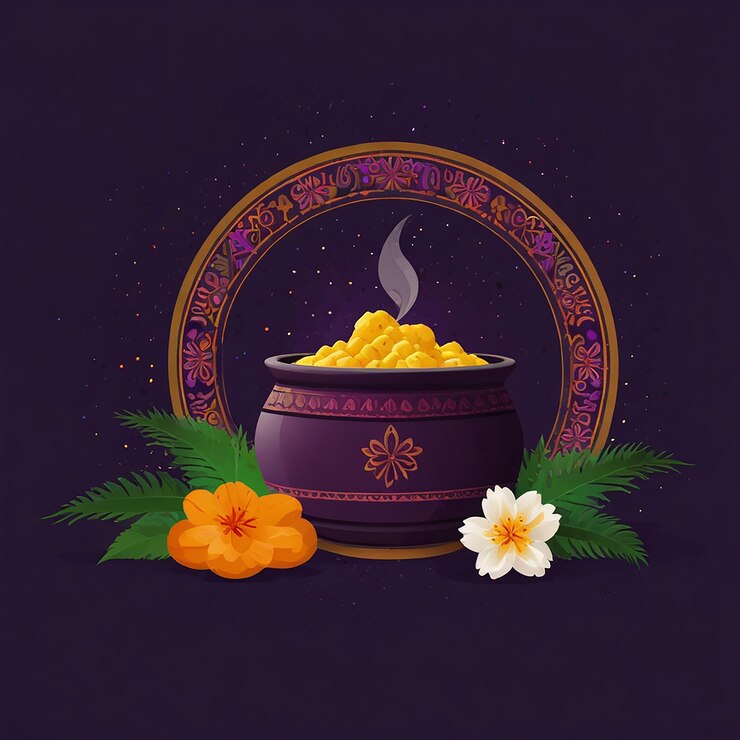 PSD feliz fondo del festival de pongal con archivo editable