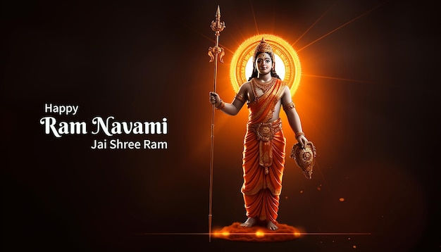 PSD feliz fundo de ram navami