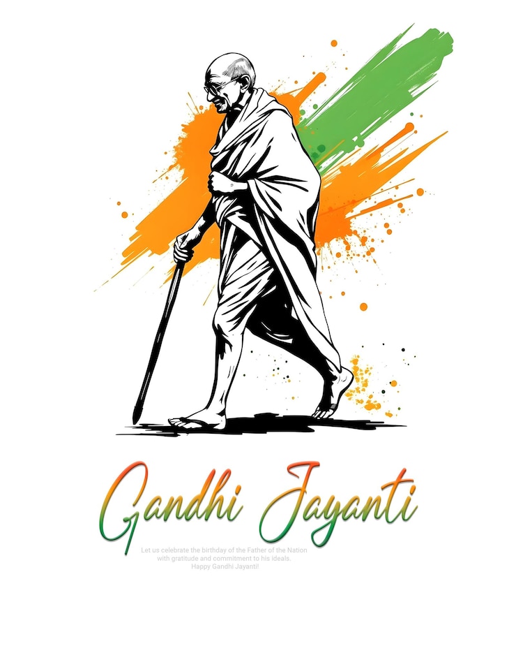PSD feliz gandhi jayanti el 2 de octubre una fiesta nacional de la india celebración publicación en las redes sociales