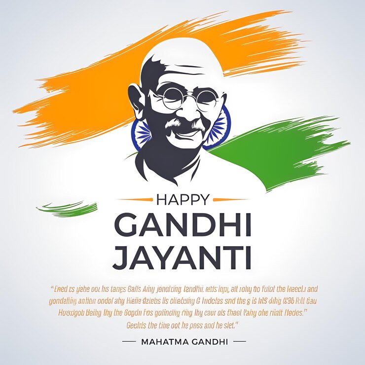 PSD feliz gandhi jayanti póster de las redes sociales