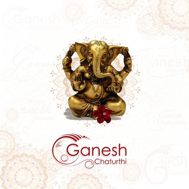 Feliz Ganesh Chaturthi festival hindu fundo artístico