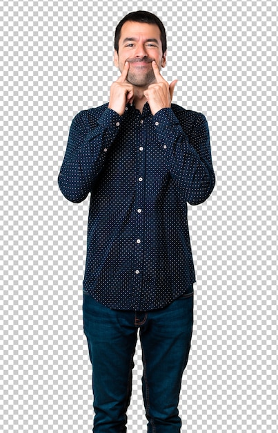 Feliz, guapo, hombre