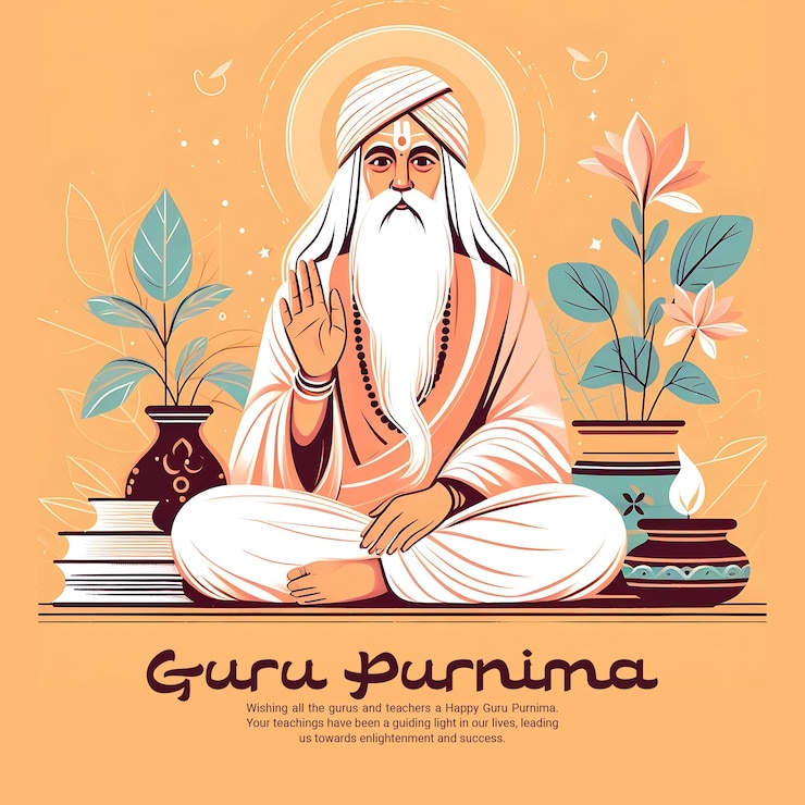 PSD feliz guru purnima día de los maestros plantilla de banner de publicación en las redes sociales