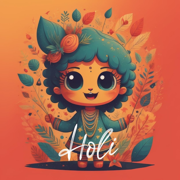 PSD feliz holi design psd