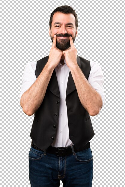 Feliz hombre fresco