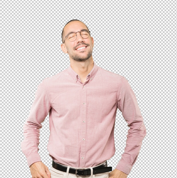 Feliz, joven, reír