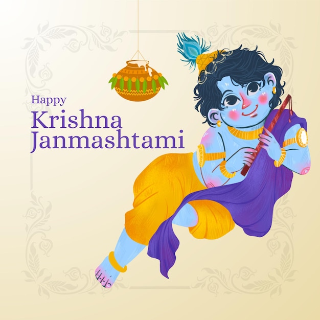 Feliz Krishna Janmashtami Post no Instagram