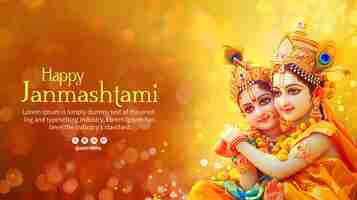 PSD feliz krishna janmashtami