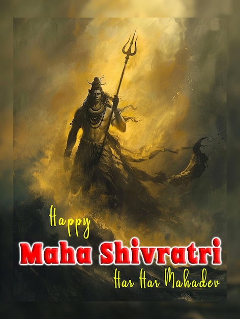 PSD feliz maha shivratri celebración del festival hindú contexto tradicional