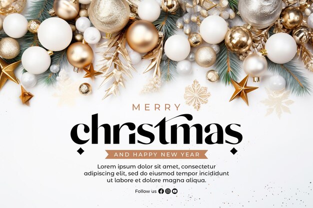 Feliz natal banner modelo de natal brance pinheiro folha pequenas lâmpadas tumblr luxo branco