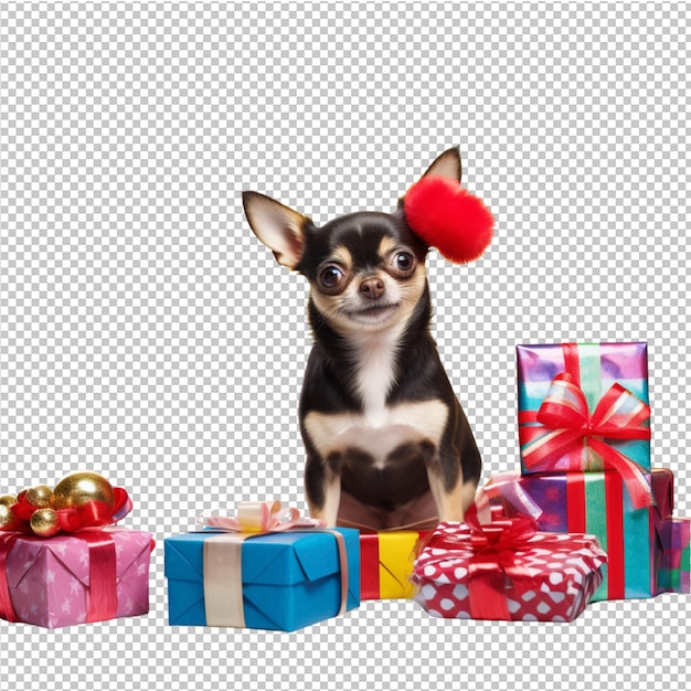 PSD feliz natal, cão e gato.