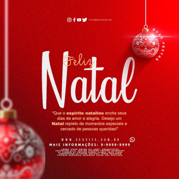 FELIZ NATAL E BOAS FESTAS plantilla de alimentación