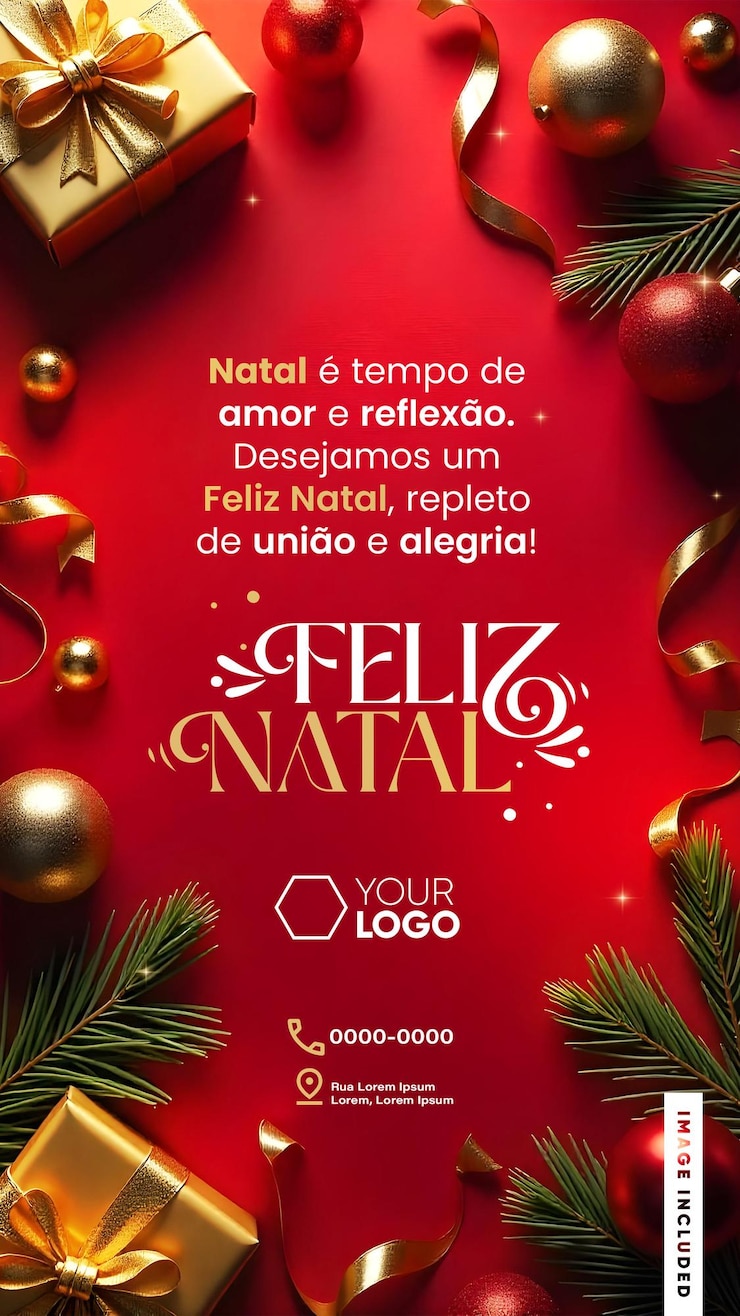 PSD feliz natal e felizes feriados histórias template