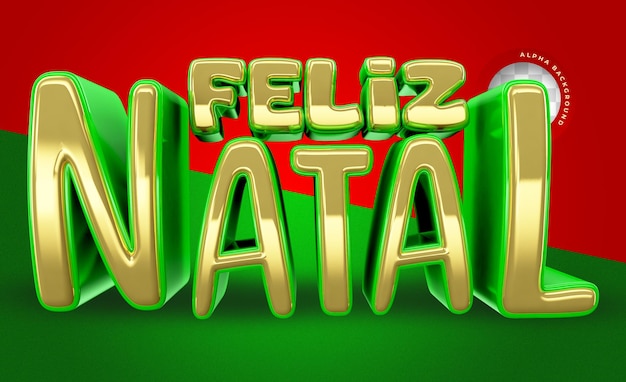 Feliz Natal modelo de PSD em português