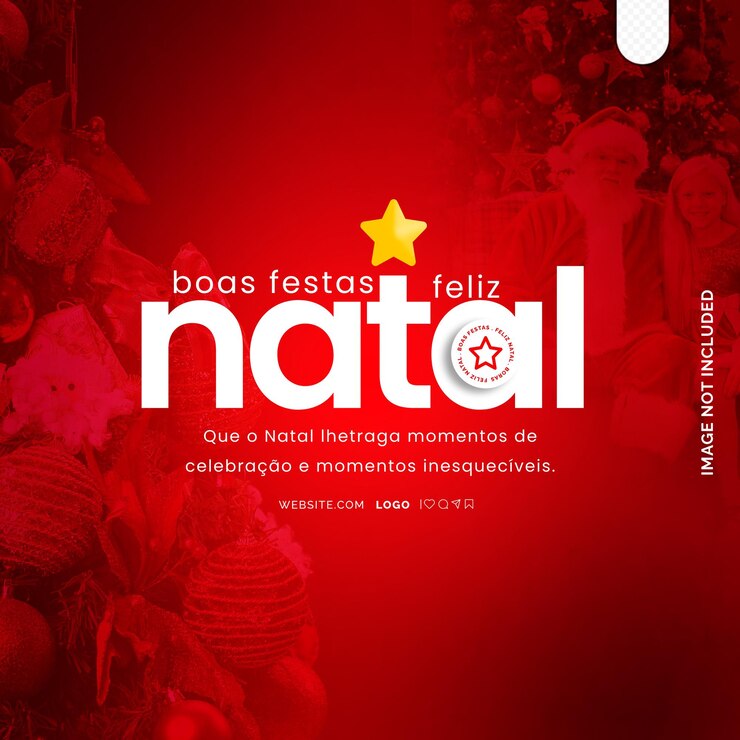 PSD feliz natal postagem no instagram psd