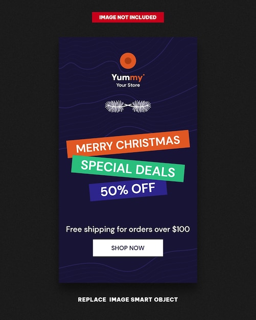 Feliz Navidad Banners Historias