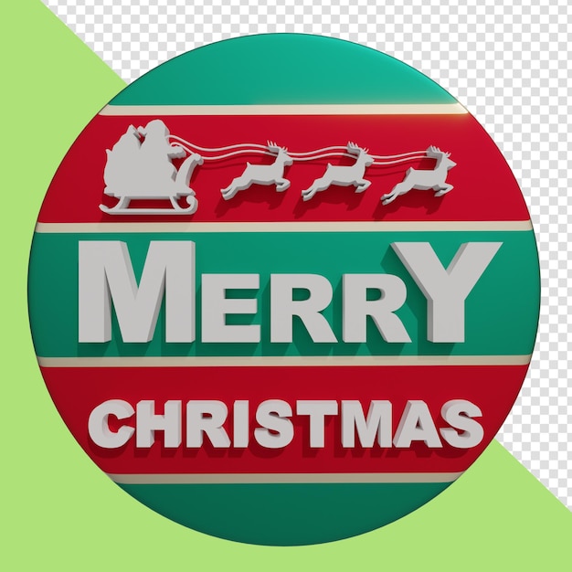Feliz Navidad círculo 3D