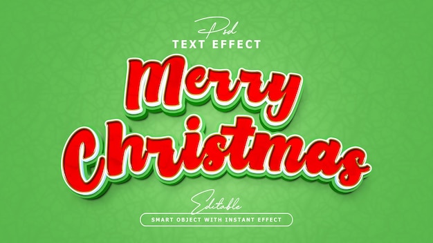 Feliz navidad estilo de texto 3d