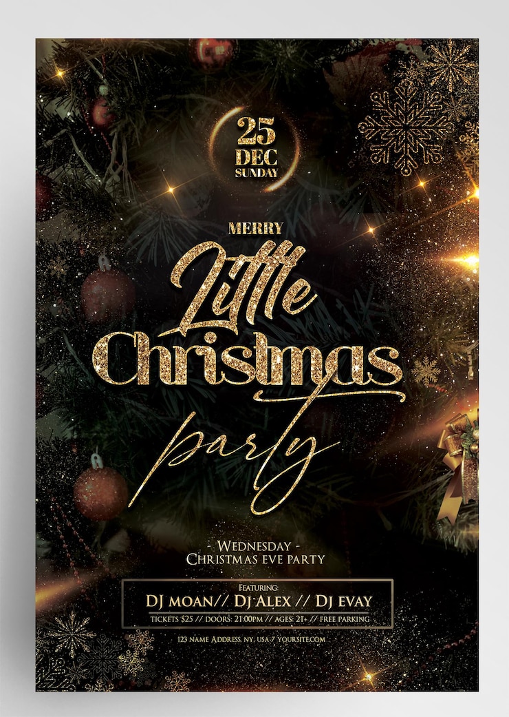 PSD feliz navidad evento fiesta flyer